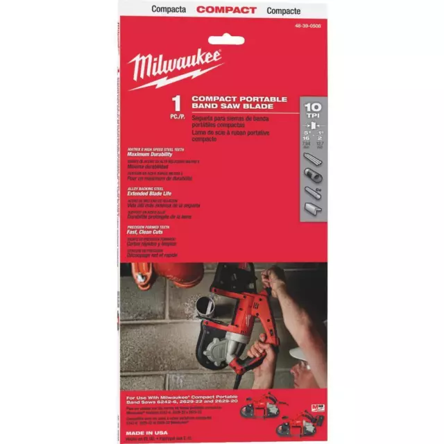 Milwaukee 48-39-0508 35-3/8 in. 10 tpi. Compact Band Saw Blade 1 pk