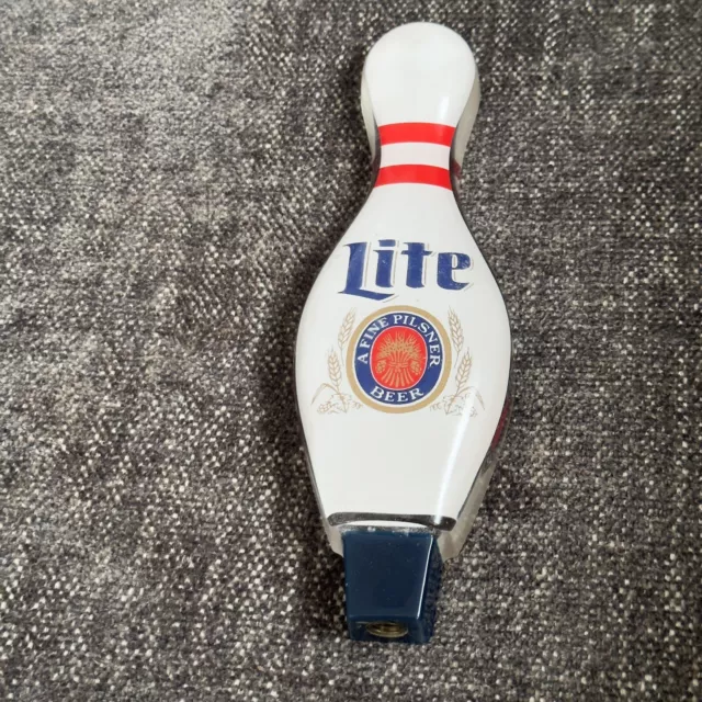 Miller Lite Beer Bowling Pin Acrylic tap handle/knob