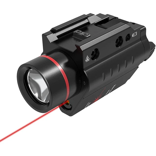 Combo LED Flashlight Red Dot Laser Sight For 20mm Al Alloy Tactical P1 Gun Light