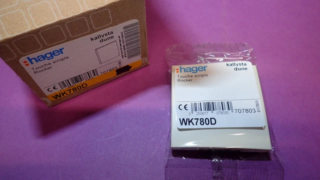 Hager WK780D KALLYSTA - Doigt Enjoliveur Interrupteur Poussoir Touche DUNE
