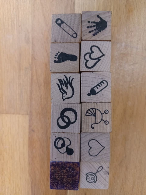 Inkadinkado Holz-Stempel Set – Schloss & Schlüssel, 2 Stück, Aus Hartholz & Gummi