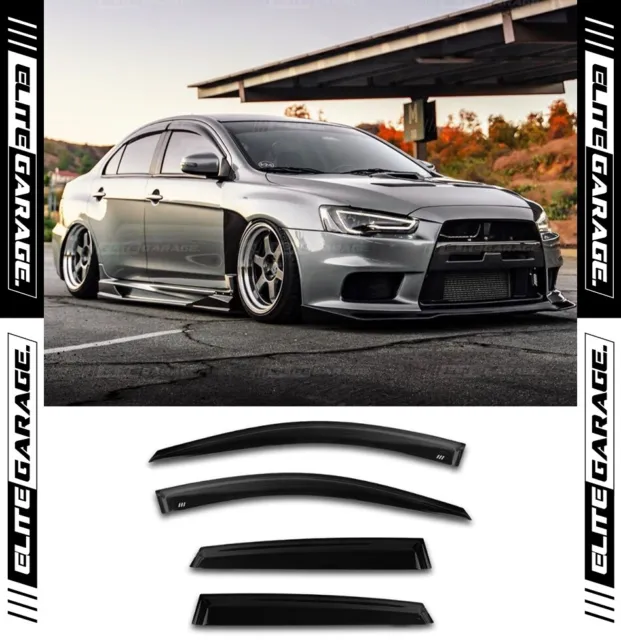 Fits Mitsubishi Lancer CJ ES Ralliart Evo X Side Window Visors Weathershields