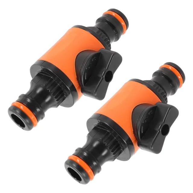 2 Pcs Garden Hose Pipe In Line Tap Shut Off Valve Fitting Connector Stop Cock