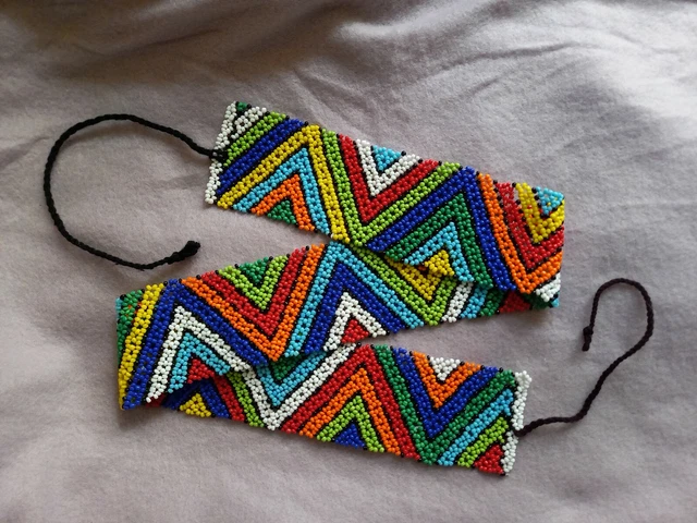 AFRICAN ZULU TRIBAL Glass Beaded Belt Handmade by Zulu  display picture 1