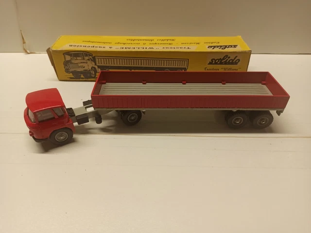 Camion Willeme + Remorque Titan - Solido X2 - France - Métal - Occasion