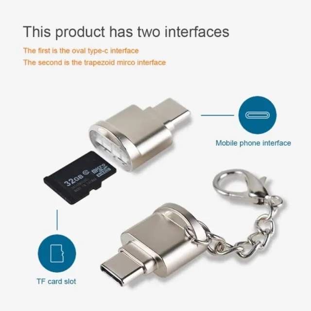 USB 3.1 Typ-C Micro SD TF Speicherkartenleser OTG Adapter für Laptop Smartphone/