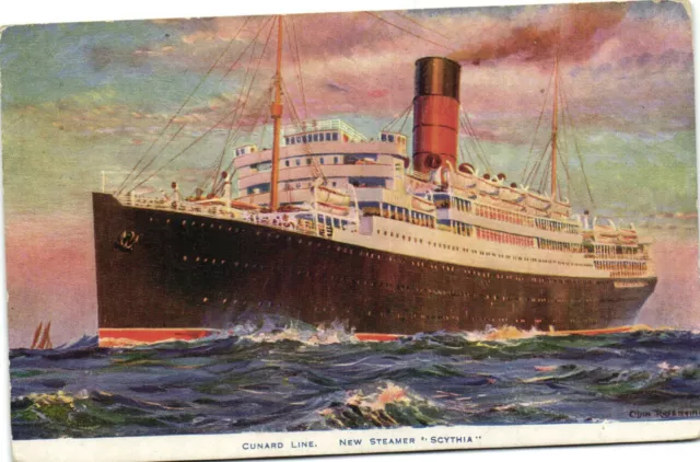 PC SHIPS, CUNARD LINE, RMS BERENGARIA, Vintage Postcard (b38644)