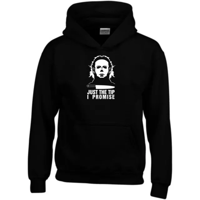 Felpa con cappuccio Just The Tip Halloween maschera viso spaventosa horror zucca uomo top