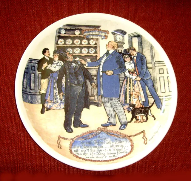 N° 1 Assiette Ancienne Faïence Sarreguemines Dr Herr Maire Stoskopf