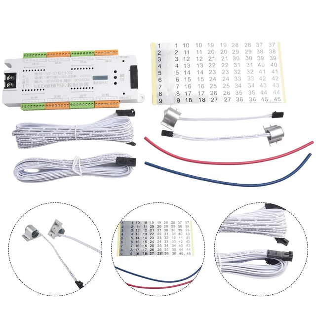 Contrôleur LED 32 Canaux Pour Escaliers Avec Détecteur De Mouvement - 12V/24V, Bande Lumineuse, Transformateur 150W Inclus (option 24V)
