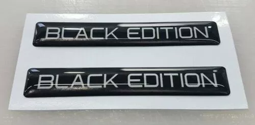 2x Black Edition Domed Stickers - High Gloss Raised Finish
