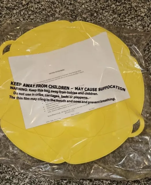 "Nuevo protector contra derrames de silicona Kuhn Rikon Kochblume amarillo 11,5"""