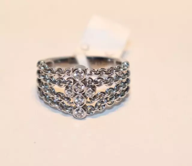 18k White Gold Jose Hess Bubble Diamond Ring Size 7 1/2 18k White Gold Jose Hess Bubble Diamond Ring Size 7 1/2