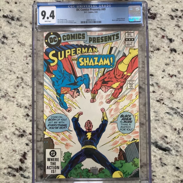 DC Comics Presents #49 CGC 9.4 WHITE PAGES SUPERMAN Black Adam 🔑 🔥
