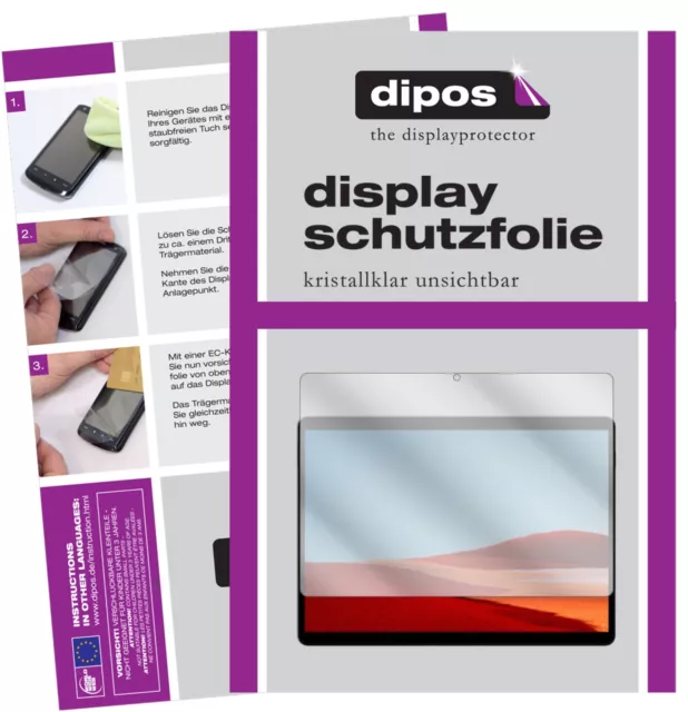 2x Schutzfolie für Microsoft Surface Pro X klar Displayschutzfolie Folie Display