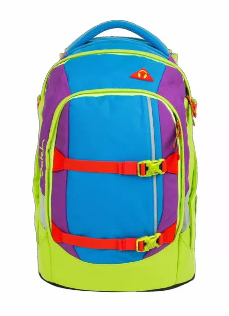 satch Pack Schulranzen Rucksack Schulrucksack Tasche Flash Jumper Violett Gelb