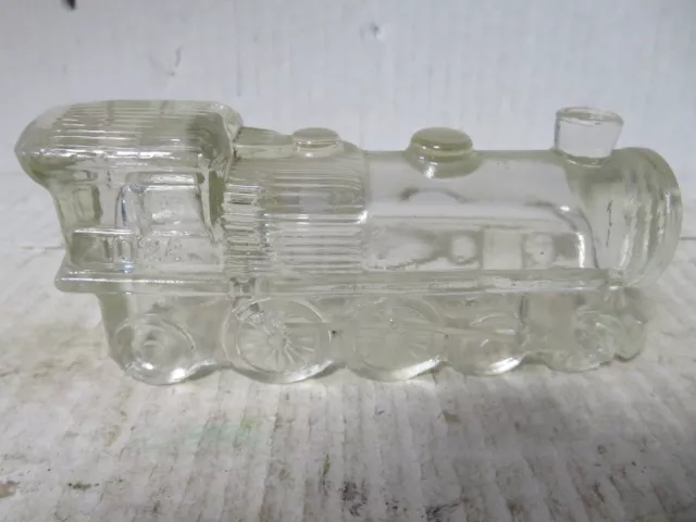 Glass Train Locomotive 1028 Candy Container