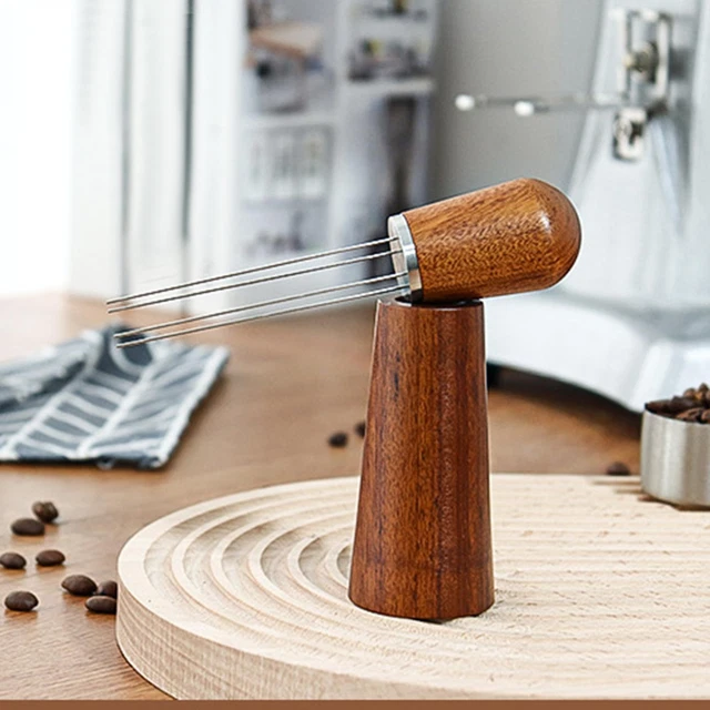Café Remuer Tamper Manche En Bois Espresso Distribution Outils Café Tamper for