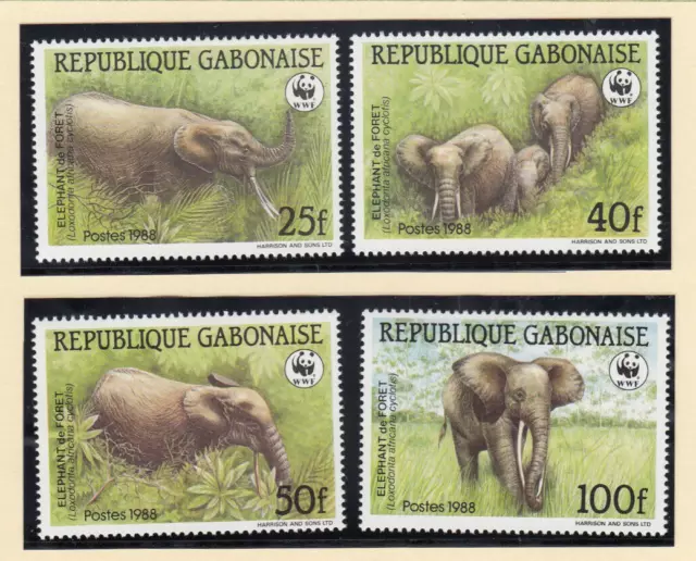 (120495) Elephant WWF Gabon MNH 1988