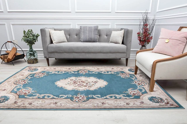 Rugs America Century Aubusson Vintage 9X12 Area Rug 8X10 5X7 Living Room Carpet