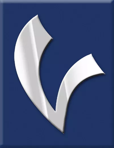 Pegatina emblema de Vespa cascada logotipo en V-azul