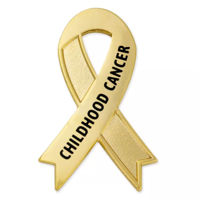 PinMart's Childhood Cancer Gold Awareness Ribbon Lapel Pin
