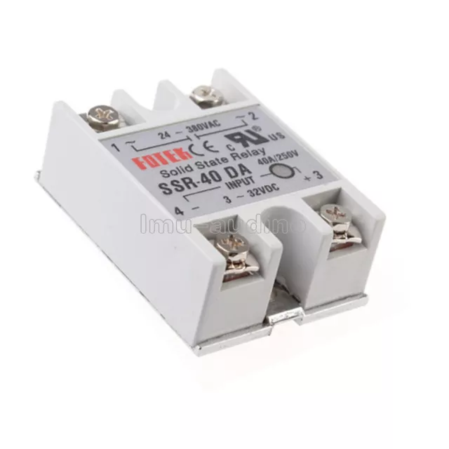 24V-380V 40A 250V SSR-40 DA Solid State Relay Module For Arduino 3-32V DC To AC