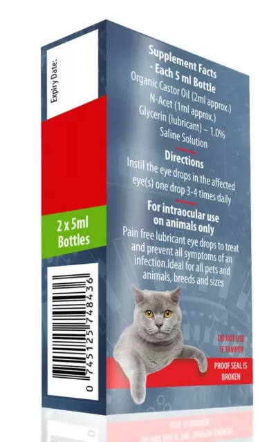 Augentropfen für Hunde und Haustiere mit bakteriellen viralen Pilzinfektionen 10ml Ethos 3