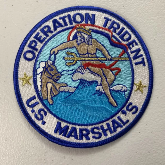United States US Marshal Service Operation Trident Round Patch 4” - New