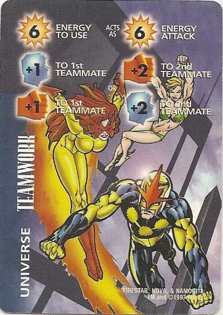 Marvel OVERPOWER TEAMWORK 6E IF +1 +2 Firestar Nova Namorita - Monumental