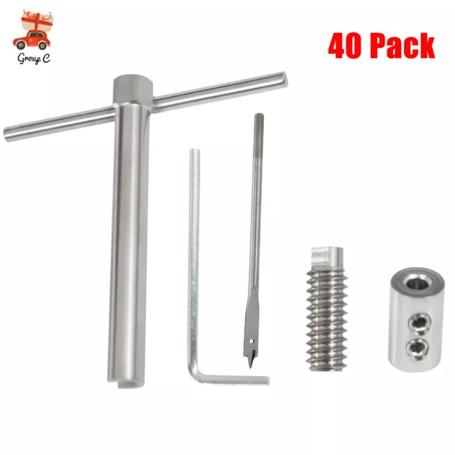 40 Pack Invisible Cable Railing Kit, T316 Stainless Steel 1/8" Invisible Receive