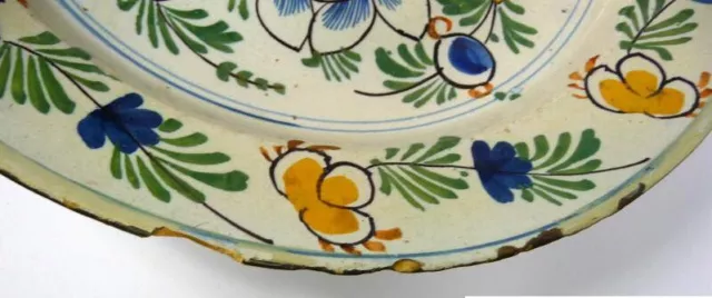 Großer Keramik Teller um 1780 Frankreich Wandteller 18 Jh. 2