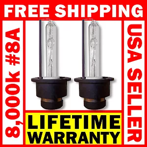 PAIR 8000K HID XENON BULBS D2S D2R D2C headlight replacement bulb 8000 k 35w #8A