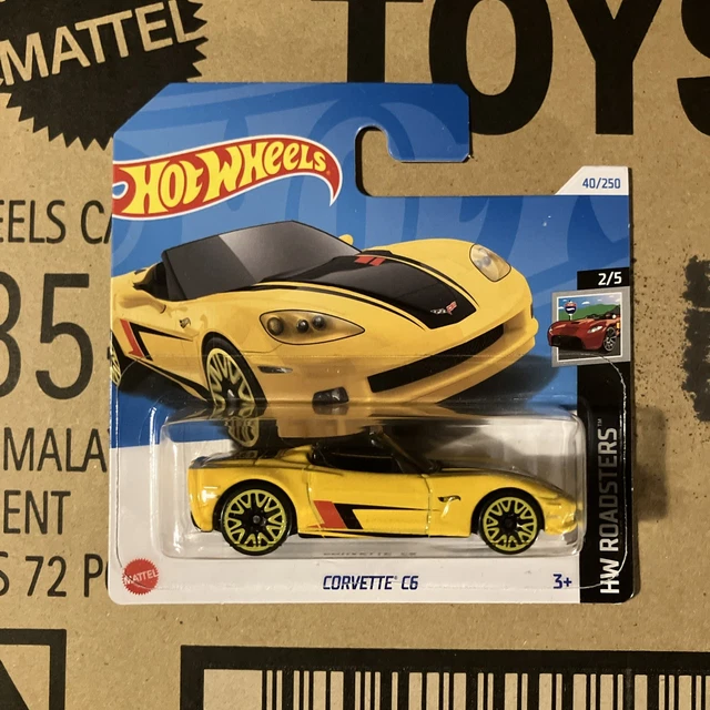 Hot Wheels 2019 HW Roadsters 3/5 - Corvette Grand Sport Roadster Diecast Car (Yellow)