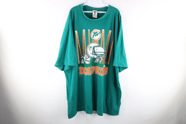 Vintage 90s Peanuts Womens OS Faded Snoopy Miami Dolphins Night Sleep Shirt USA