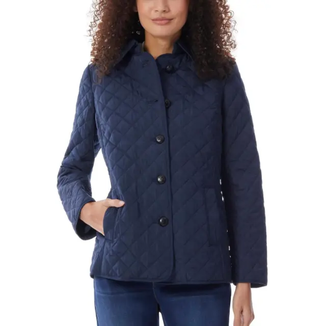 Jones New York Womens Quilted Warm Cold Weather Quilted Coat Outerwear BHFO 5893