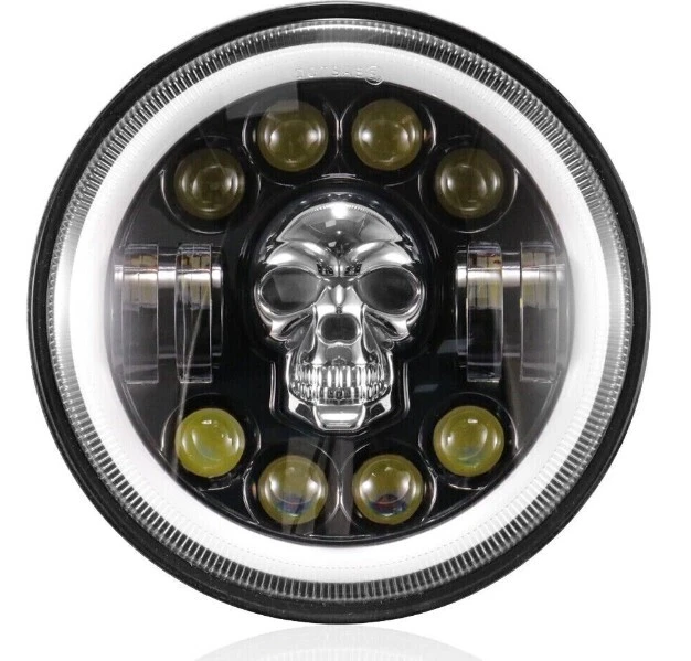 Scheinwerfereinsatz 5,7 Zoll LED, mit Totenkopf