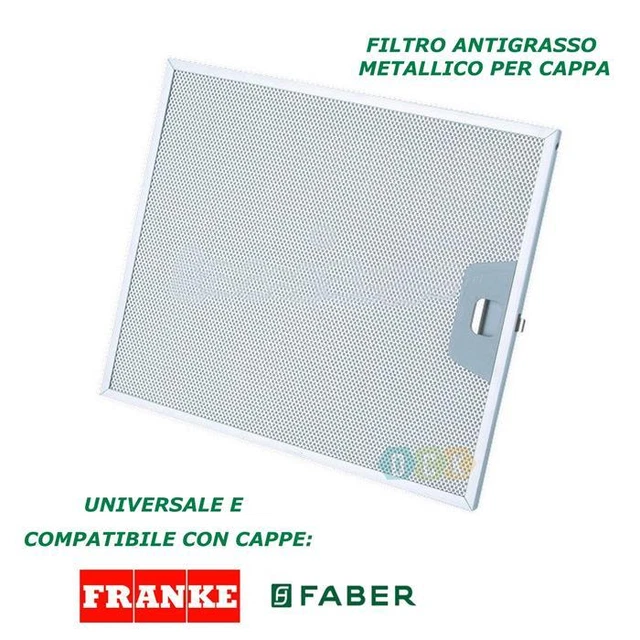 Filtro Cappa Faber In Alluminio - 23.5x18.8cm, Metallico, Ricambio 4268961