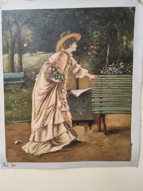 Affiche Toile Femme Jouant Du Piano 50x70 Cm - Décoration Murale Vintage, Salon, Chambre - Impression Haute Résolution, Sans Cadre