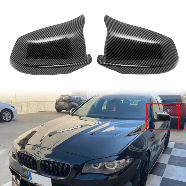 2x Spiegelkappen Sport Optik Carbon typ für BMW 5er F10 F11 Pr-LCI 2011-2013