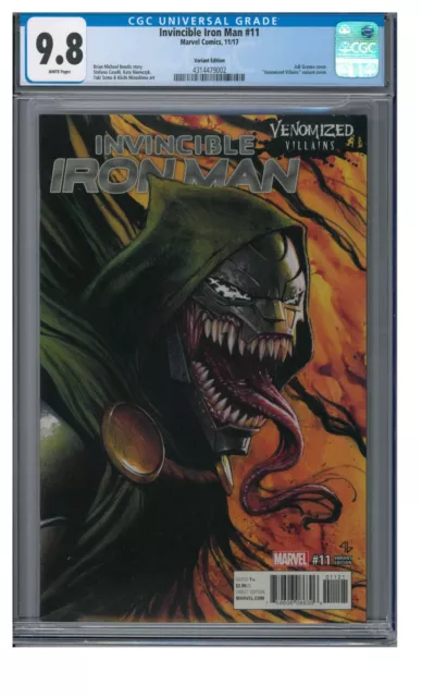 Invincible Iron Man #11 (2017) Granov Venomized Dr. Doom Variant CGC 9.8 U758