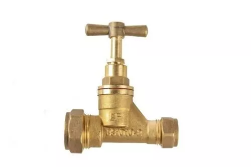 22MM Stopcock Valve Brass Water Mains Stop-cock Valve Stoptap Stop Cock BX220AW