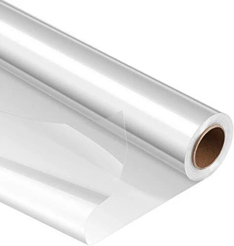 KAHEIGN 80CM x 30M Rouleau Transparent en Cellophane 3 Mil épaissir Long Métr...