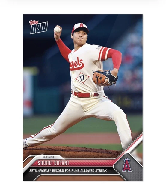 SHOHEI OHTANI ANGELS Runs Allowed Record 2023 MLB TOPPS NOW Card 106