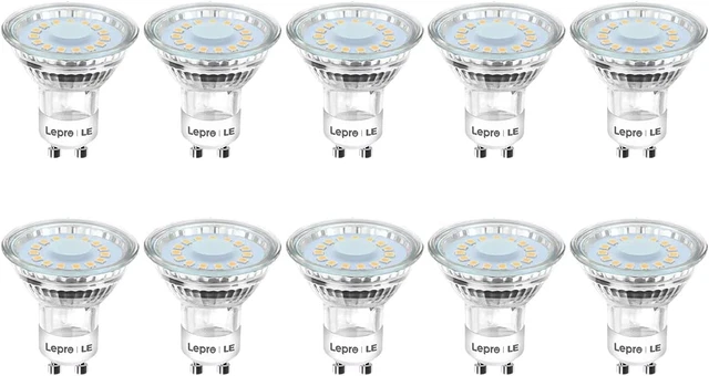 Lepro GU10 LED Glühbirnen, warmweiß 2700K, 4W 325lm, 50W Halogenstrahler Energie