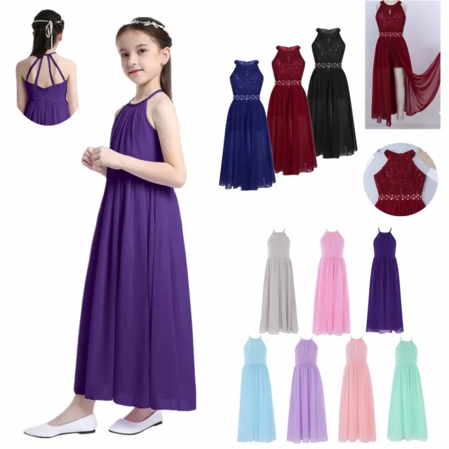 Flower Girls Dress Princess Pageant Wedding Bridesmaid Party Formal Prom Gown