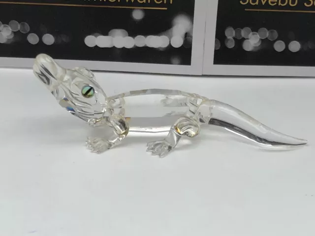 Swarovski Figur 221629 Krokodil 8,5 cm. Top Zustand