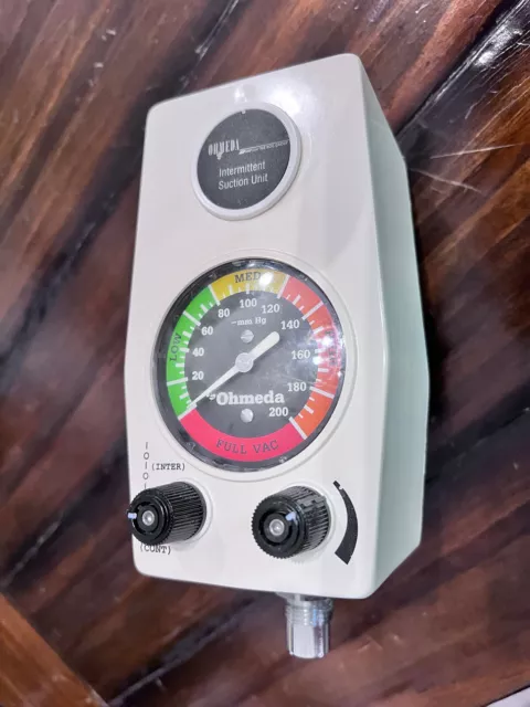 Ohmeda Intermittent  Suction  Unit Vacuum Regulator