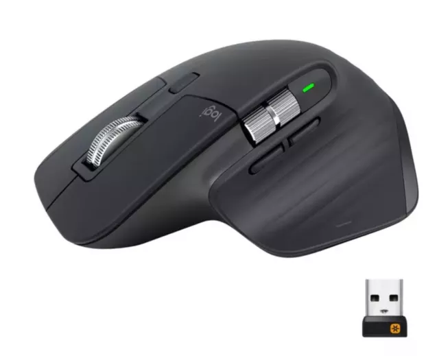 Logitech MX Master 3s Advanced Wireless Mouse, Bluetooth or  Wireless