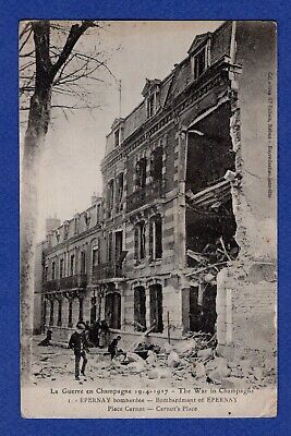 Fc * CPA/postcard: the war in champagne 1914-1917 épernay bombed